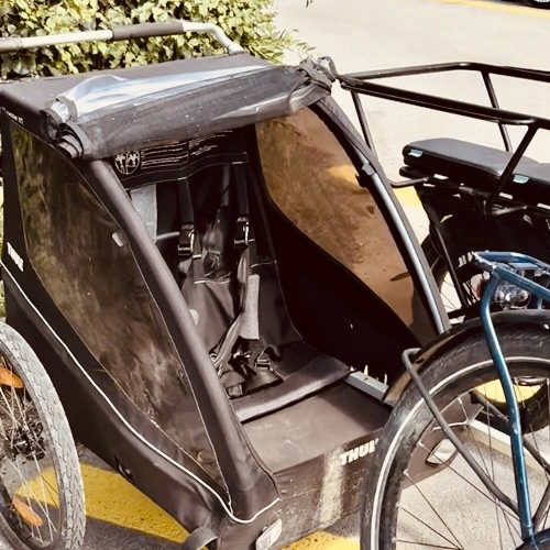 Remorque pour balade vélo avec enfants